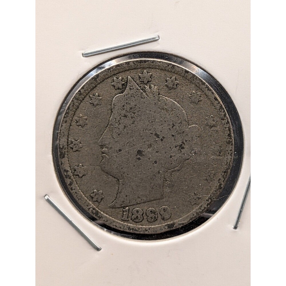 1899 Liberty “V” Nickel – In 2×2 Holder – Pre‑1900 U.S. Coin